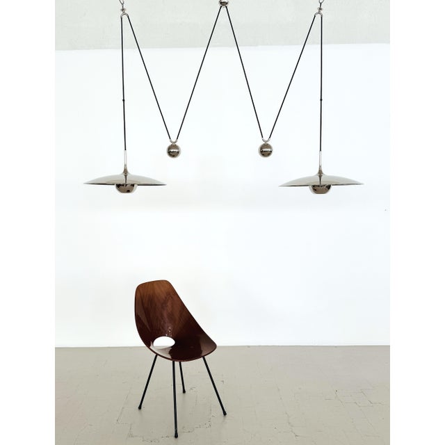 Florian schulz onos 55 double pull nickel pendant with counter weights stunning shiny full brass nickel plated double...