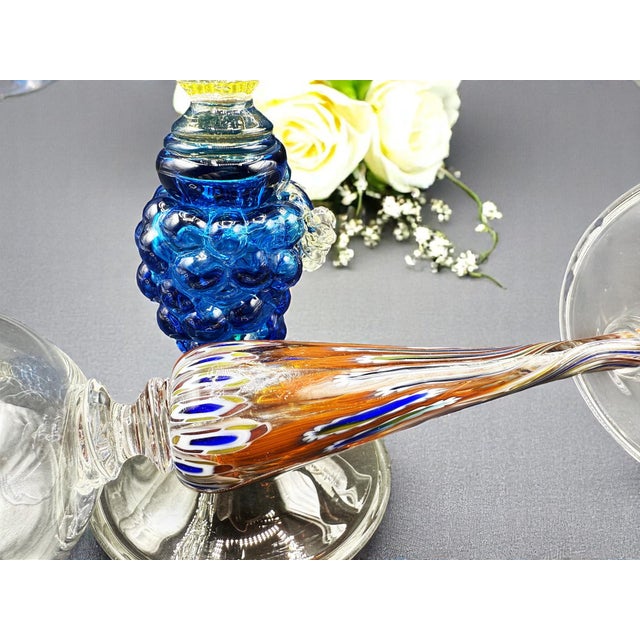 Murano - Art and Refinement of Blown Glass Goblets, Set of 2 For Sale - Image 4 of 10