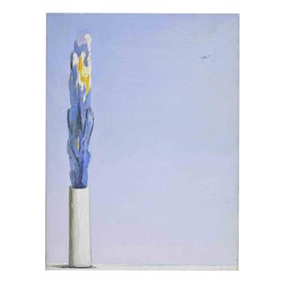 Gino Guida, Iris, 1980s, Oil Painting on Canvas For Sale