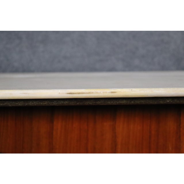 Wood Mid 20th Century Italian Marble Dining Table For Sale - Image 7 of 8