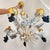 White Vintage Hand-Forged Sheet Metal Five-Light Chandelier, 1950s For Sale - Image 8 of 18