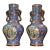 Monumental Pair of Cloisonné Enamel & Bronze Elephant-Handle Vases With Goldfish Motifs For Sale