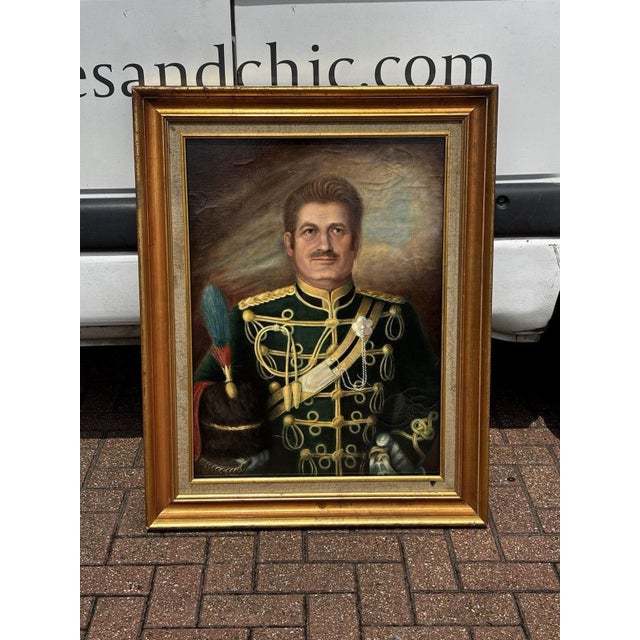 Unknown, Cavalry Officer, Oil, Framed For Sale - Image 6 of 15