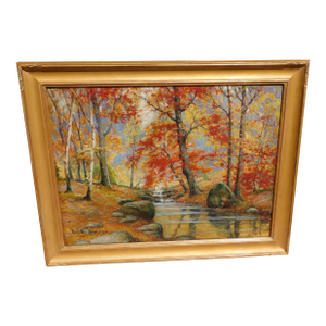 Camillo Adriani Vintage Oil Painting Impressionist Landscape Ma Artist B,1908