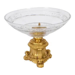 Vintage Ornate Cut Glass and Ormolu Centrepiece Dish, 1990s