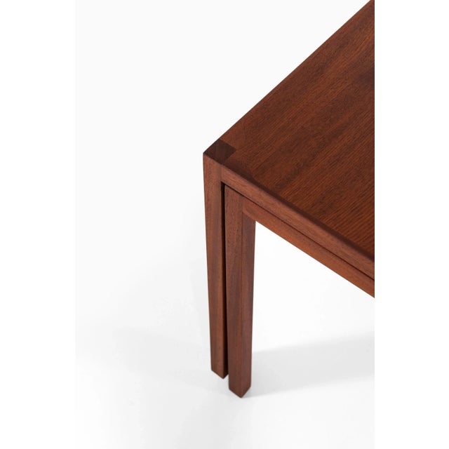 1960s Danish Teak Nesting Tables by M. Ryder & Eskild Pontoppidan for ludvig pontoppidan, 1960s, Set of 3 For Sale - Image 5 of 8