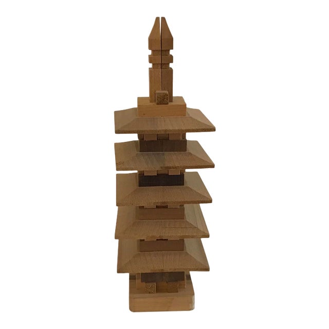 Vintage Wooden Pagoda Model For Sale