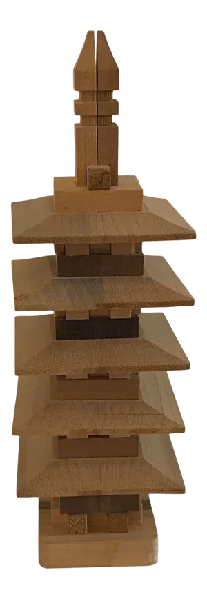 Vintage Wooden Pagoda Model