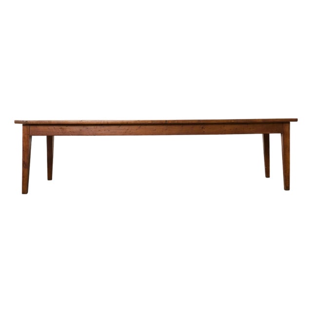 19th Century Country French Provincial Oak Farmhouse Dining Table 9.75 Ft For Sale