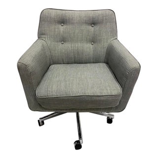 Half-Back Light Gray Desk Chair For Sale