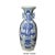 This is a Chinese porcelain tall vase in the distressed pale very light blue base color. Traditional Chinese flower and...
