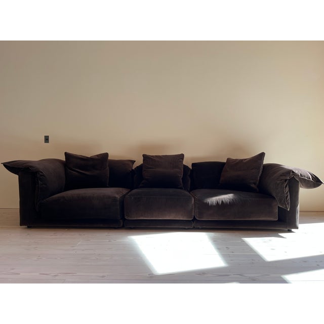 2020s Montauk Jill Sofa, Dark Brown - 120" For Sale - Image 5 of 12