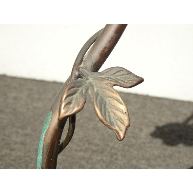 Vintage French Country Cast Bronze Figural Table Lamp W a Child and Kitten For Sale - Image 13 of 14