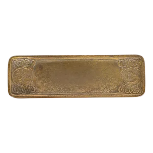 Tiffany Studios New York Zodiac Bronze Doré Pen Tray