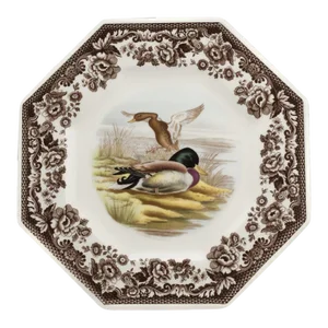 Spode Woodland Octagonal Plate 9.5", Mallard