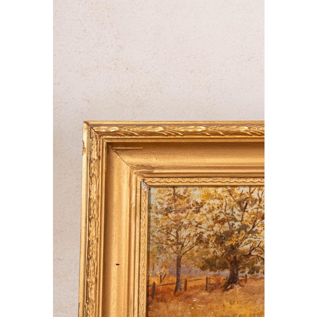 English Signed Original Oil on Canvas by M. Quilter (British), Dated 1914 “Late Summer Dales” For Sale - Image 3 of 5