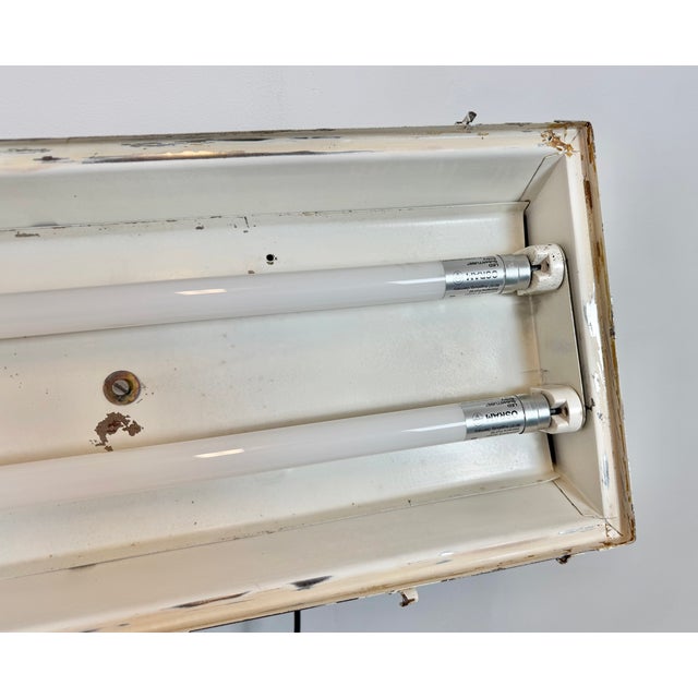 Vintage Industrial Hanging Tube Light from Famor, 1970s For Sale - Image 16 of 18