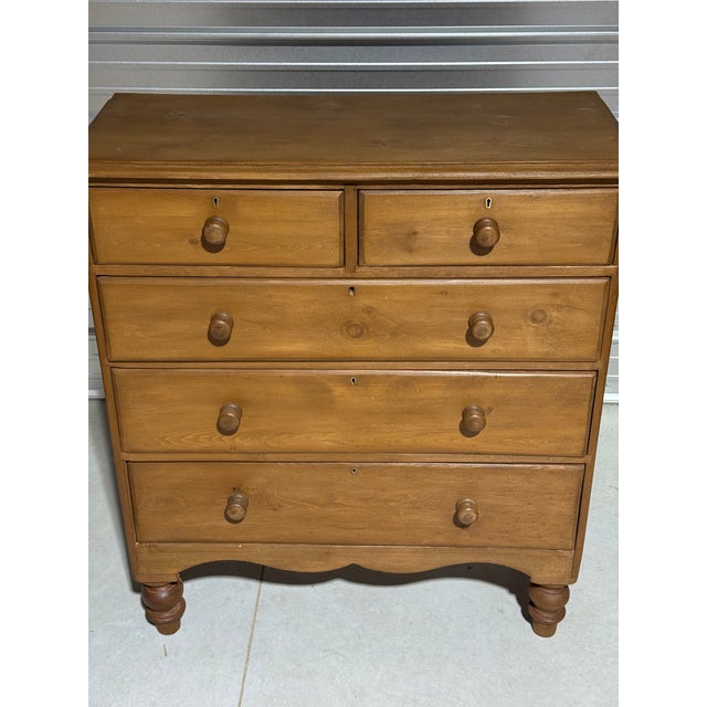 Antique Pine Two Over Three Drawers - Chest of Drawers From England For Sale - Image 4 of 18