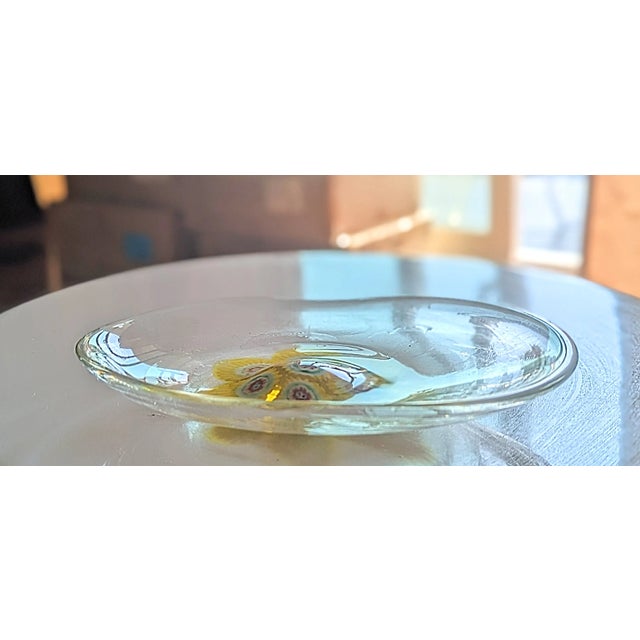 Postmodern Mid 20th Century Millefiori Organically Shaped Glass Dish For Sale - Image 3 of 4