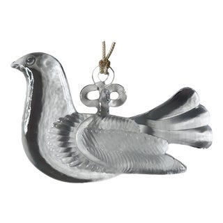 Glass Art Suncatcher in the shape of a Dove by Bertil Vallien for Boda, Sweden, 1970s For Sale