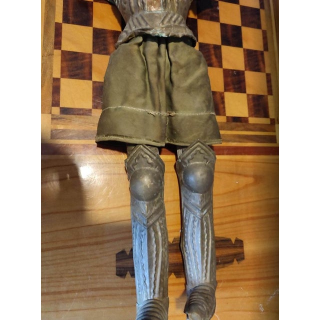 19th Century Wood & Brass Marionette of Saint Joan of Arc For Sale - Image 4 of 14