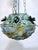 Neoclassical Vintage Italian Tole Chandelier With Murano Glass Flowers For Sale - Image 3 of 9