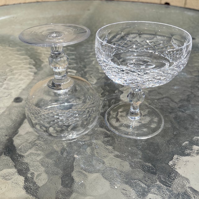 Waterford Crystal 1970s Waterford Crystal Colleen Short Stem Champagne Coupes/Sherberts - Set of 10 For Sale - Image 4 of 5