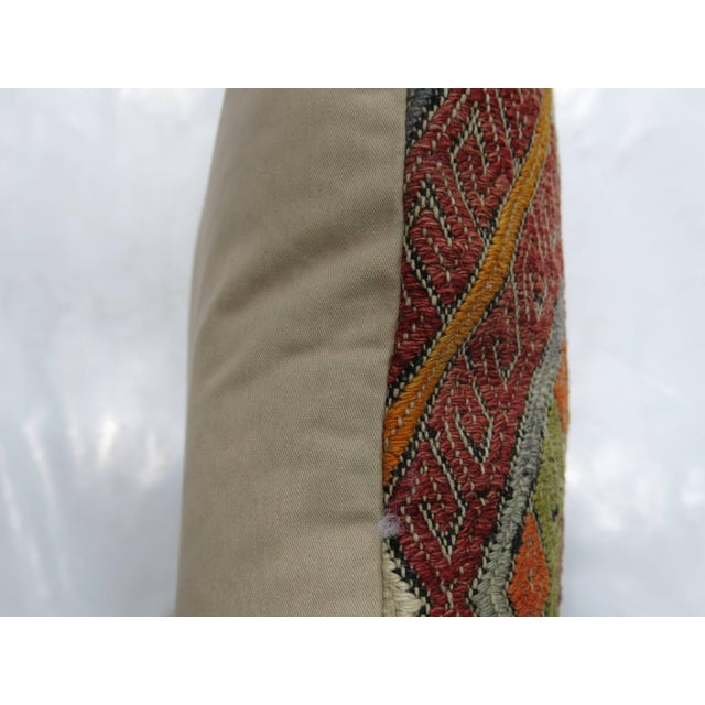 Contemporary Colorful Turkish Cicim Square Pillow For Sale - Image 3 of 5