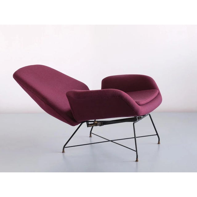 Italian Lotus Adjustable Lounge Chair by Augusto Bozzi for Saporiti Italia, 1960s For Sale - Image 12 of 15