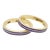 Pair of Signed 14k Gold & Blue Enamel Estate Band Rings For Sale