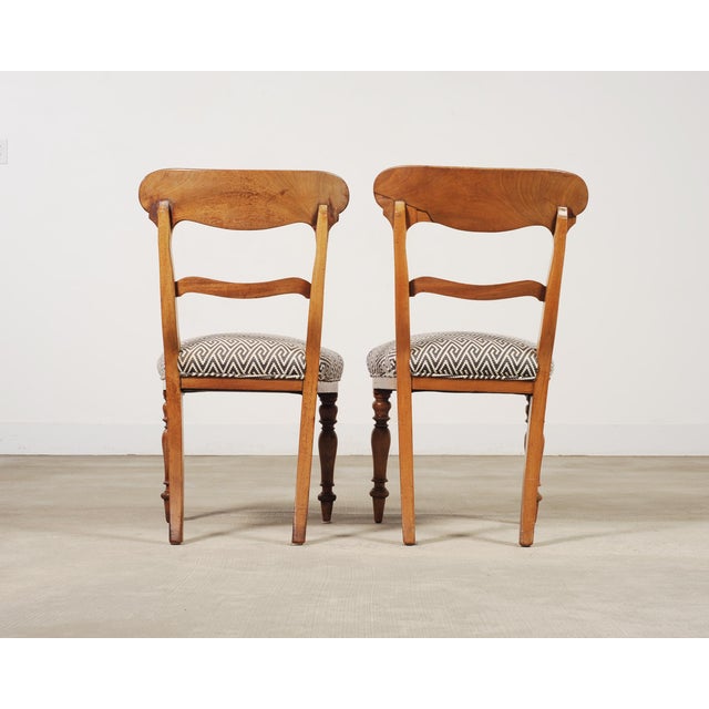 Set of Six English William IV Fruitwood Upholstered Dining Chairs For Sale - Image 9 of 18
