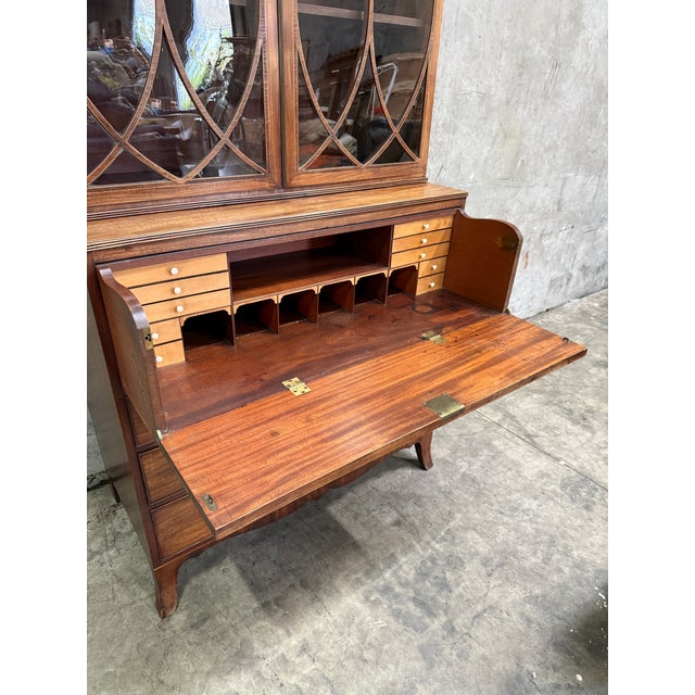 George III Mahogany Secretary Bookcase c.1800 93" For Sale In San Francisco - Image 6 of 17