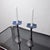 Rare and superb pair of brutalist candlesticks designed and made by artist david marshall in the 80s, spain. Structure...