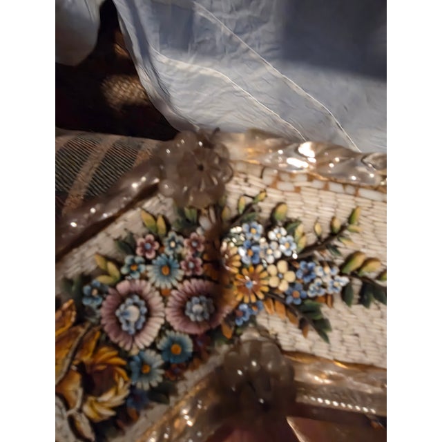 Glass Antique Micromosaic Mirror From Italy For Sale - Image 7 of 15