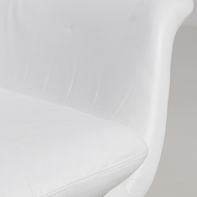 Metal 20th Century Czech Kelo Swivel Armchair White Cream For Sale - Image 7 of 15