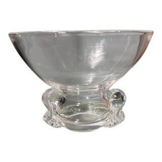 Vintage Steuben 5" Art Glass Compote Bowl With Pinched Footed Base For Sale