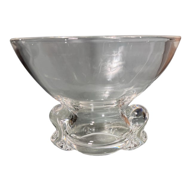 Vintage Steuben 5" Art Glass Compote Bowl With Pinched Footed Base For Sale