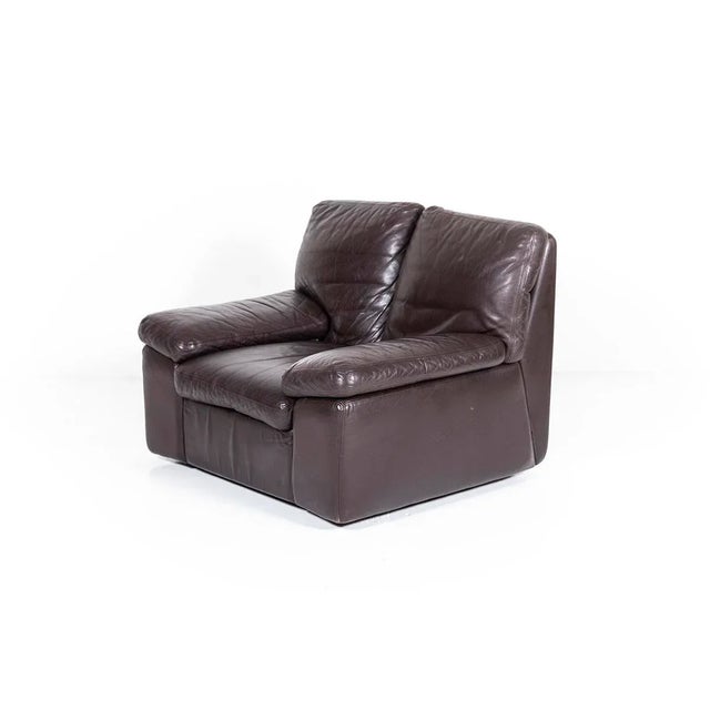 Italian Leather Bonheur Lounge Chair by Titiana Ammannati & Giampiero Vitelli for Brunati, 1970s For Sale - Image 6 of 8