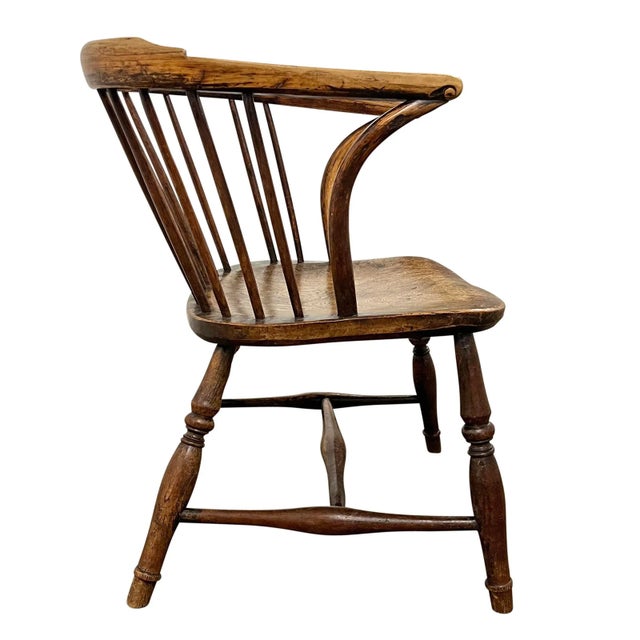 Mid 19th Century 19th Century Low-Back Windsor Chair For Sale - Image 5 of 12