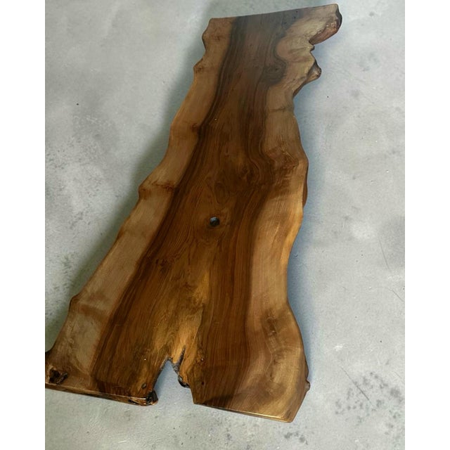 Handcrafted Live Edge Black Walnut Coffee Table With Hairpin Legs For Sale - Image 16 of 18