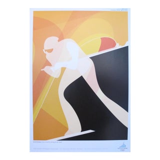 Original Vintage 2006 Torino Olympic Poster, Cross Country Skiing For Sale