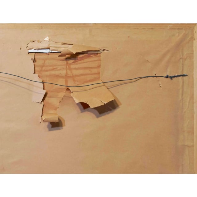 Textile Mid 20th C. European Village Scene Oil Painting Signed and Dated For Sale - Image 7 of 7