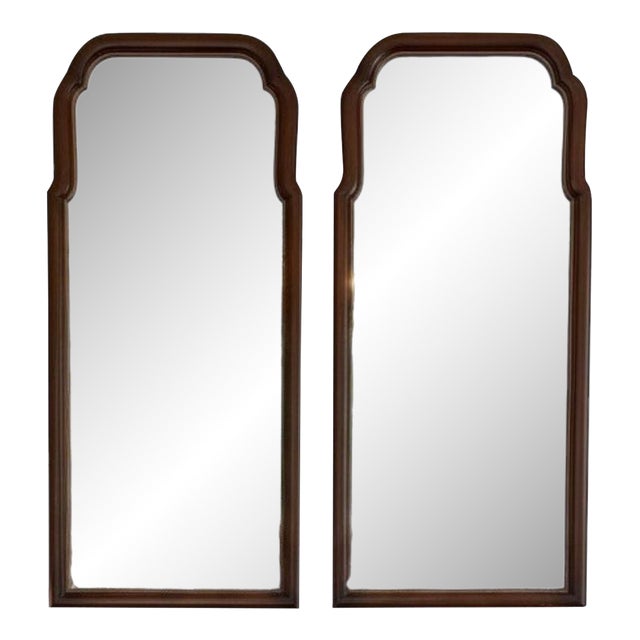 Late 20th Century Henkel Harris Mahogany Mirror Pair-Virginia Galleries-50''-Traditional Wall-Wood For Sale
