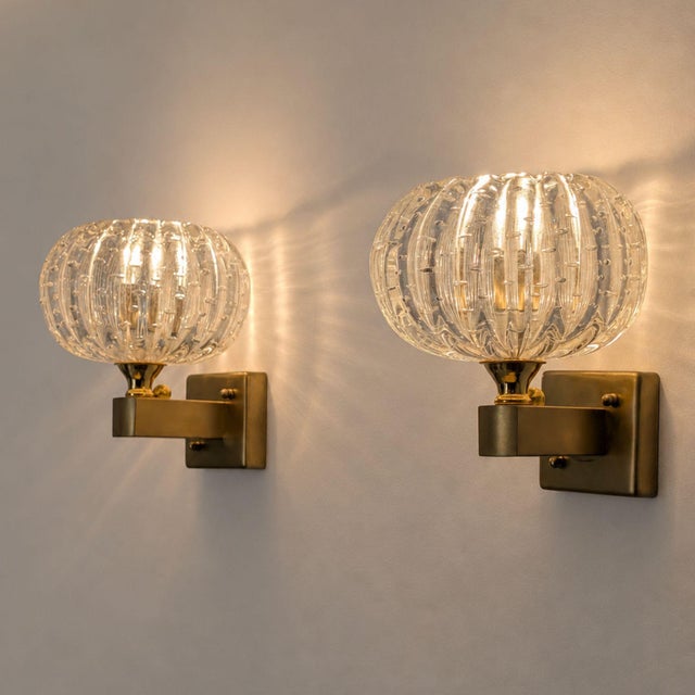 1950s Italian Wall Lights Murano Glass Sconces Art Deco Style, by Barovier & Toso - Pair For Sale - Image 10 of 10