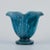 Svend Hammershøi for Kähler, Denmark. Small ceramic vase with organic shape. Turquoise glaze. Handmade. Circa 1930s. In...