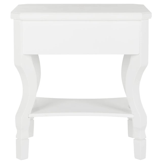 One Drawer Nightstand in White For Sale - Image 4 of 11