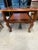 Queen Anne 1980s Pennsylvania House Cherry Ball and Clawfoot Glass Top Side Table For Sale - Image 3 of 5