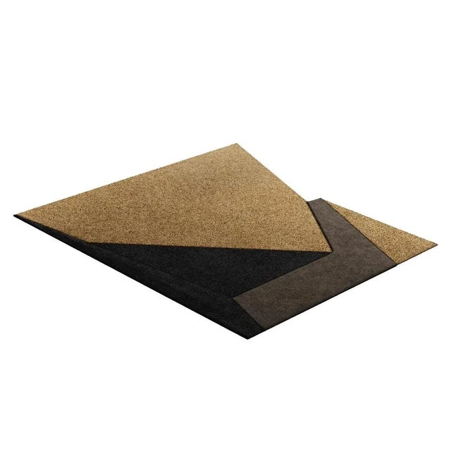 Tapis Retro #006 is a retro rug with an irregular shape and neutral colors. Inspired by architectural lines, this...