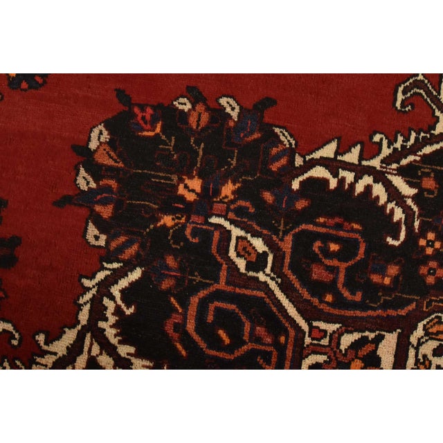 Baloch Rug 7’4” X 10’2” Red Wool Vintage Traditional Hand-Knotted Carpet For Sale - Image 4 of 14