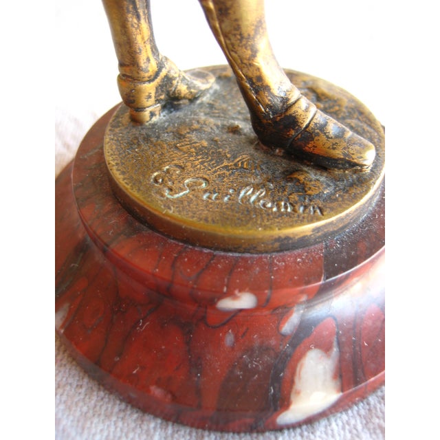 Pair of French Bronze Statue of Musketeer Signed Emile Guillemin 19 Century For Sale - Image 11 of 12